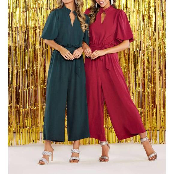 NEW MUDPIE annalise jumpsuit in berry - Picture 5 of 5